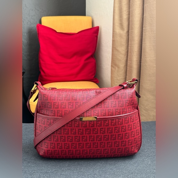 RFID Blocking FENDI Zucchino Crossbody Bag - Picture 4 of 16